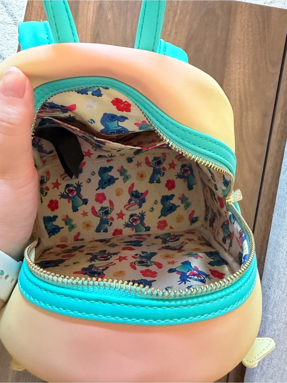 Loungefly Stitch Castle Mini Backpack & Wallet - Pastel Pink Peach Teal